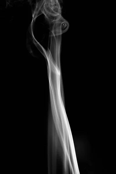 Abstract background smoke curves and wave on black background — Stock Photo, Image