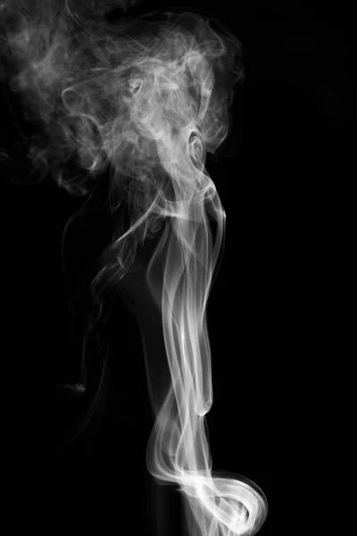 Abstract background smoke curves and wave on black background — Stock Photo, Image