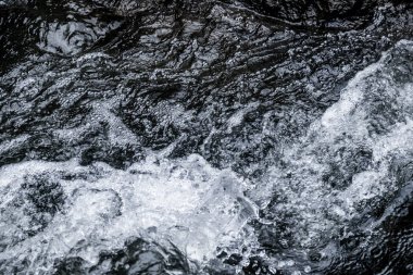 Koyu mavi şelale dalga su arka plan doku soyut