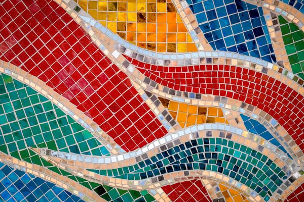 Padrão de mosaico de telhas no templo tailandês — Fotografia de Stock