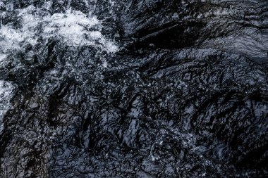 Koyu mavi şelale dalga su arka plan doku soyut