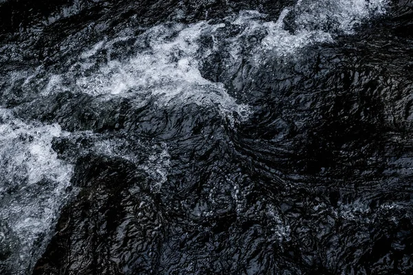 Résumé bleu foncé Waterfall wave water background texture — Photo