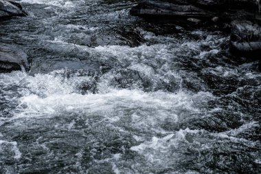 Koyu mavi şelale dalga su arka plan doku soyut