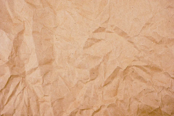 Background old brown crumpled paper texture — Stock Photo, Image