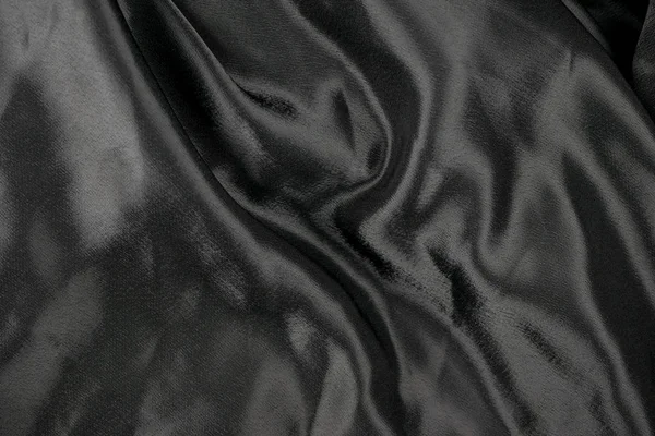 Tecido preto pano fundo textura — Fotografia de Stock