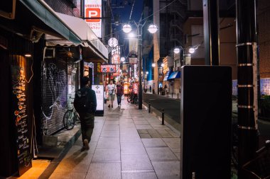 Osaka, Japonya - 5 Kasım 2019: Dotonbori D 'deki ünlü yer