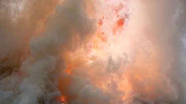 Beyaz duman, sis veya duman arka planı, sis abstraktı