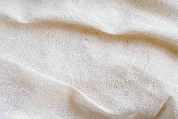 白いカリコ生地の生地の背景の質感 — ストック写真