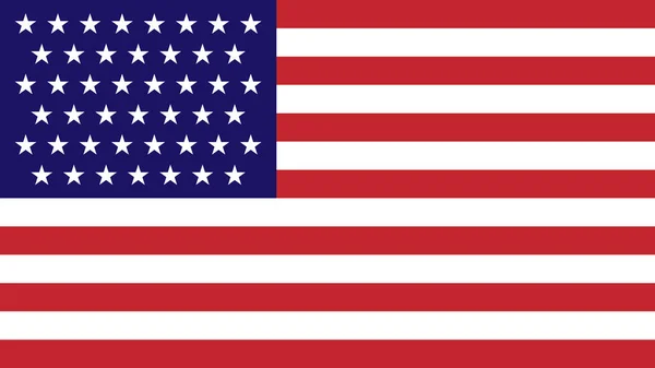 Drapeau des États-Unis Se compose de blanc, rouge, bleu et étoiles. illustration vectorielle du drapeau des Etats-Unis — Image vectorielle