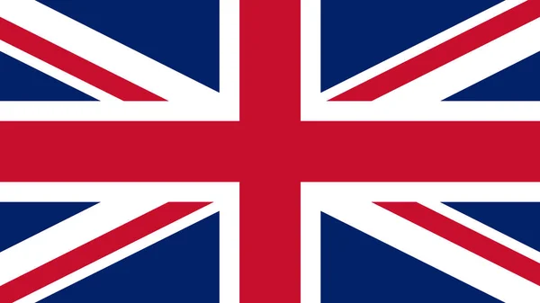 联合王国的国旗由白色、红色、蓝色组成。矢量说明 — 图库矢量图片