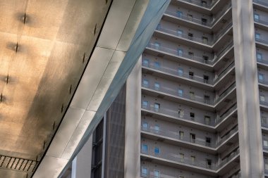 Arka plan mimarisi hatları. modern mimari detay