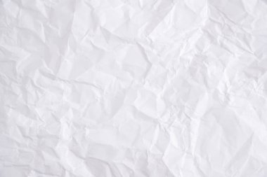 Beyaz buruşmuş kağıt doku arkaplanı