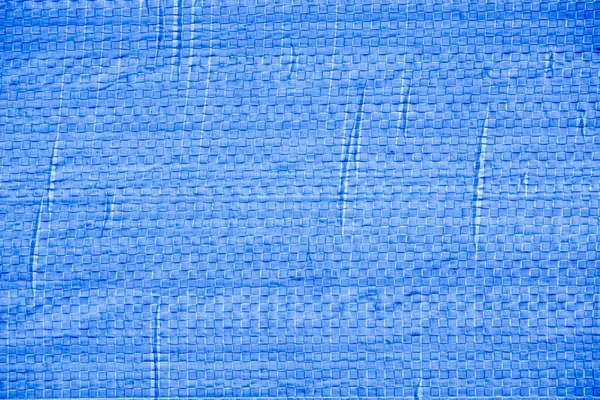 Blauwe Plastic Canvas Achtergrond Textuur — Stockfoto