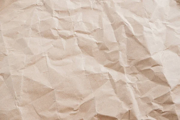 Background Old Brown Crumpled Paper Texture — Stock Photo, Image