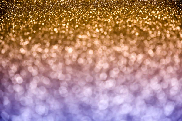 Bokeh Mavi Sarı Noel Arkaplan Deseni Soyut Işık Parıldayan Yıldızlar — Stok fotoğraf