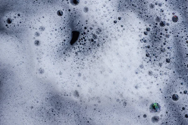 Tekstur Busa Putih Latar Belakang Abstrak Busa Sampo Dengan Gelembung — Stok Foto