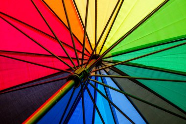 Renkli şemsiyenin arkaplan kumaşı