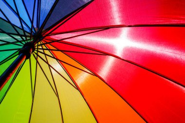 Renkli şemsiyenin arkaplan kumaşı
