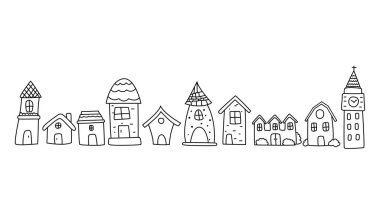 el çizimi ev vektörü seti