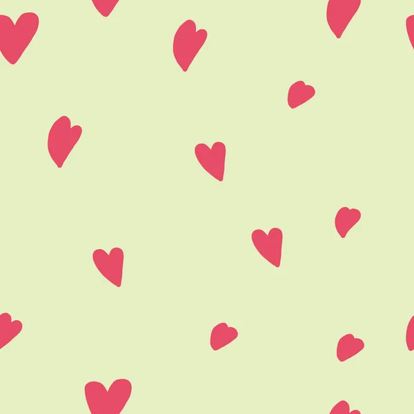 День Святого Валентина Безшовний Візерунок Каракулі Серця Фоні Візерунка Маркер — стоковий вектор