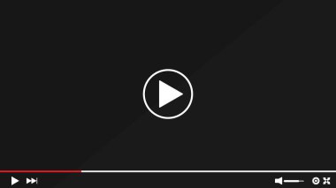 Mockup Video Oyuncu Şablonu Tasarımı. Sosyal medya canlı yayın penceresi, oyuncu konsepti
