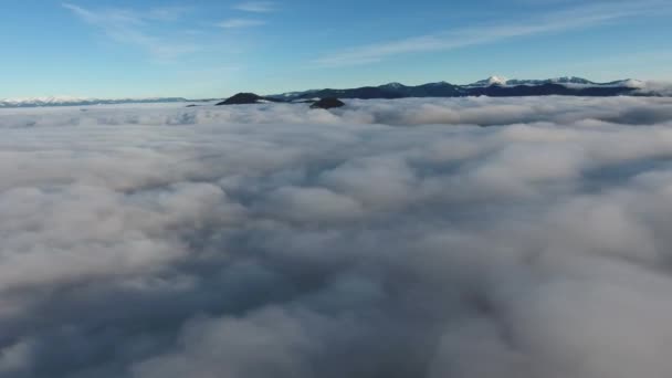 Nebelschwaden Über Den Bergen — Stockvideo