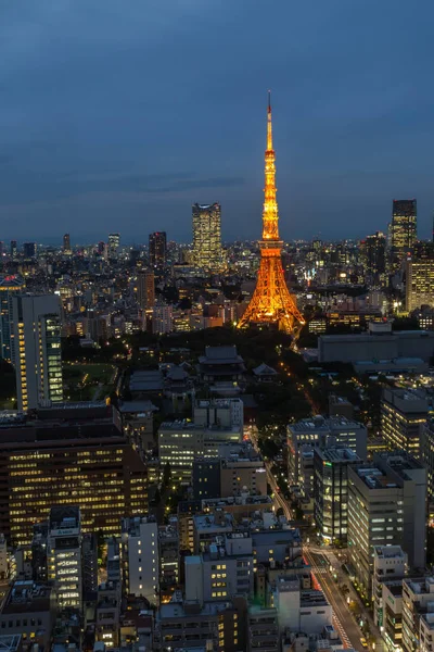 Токийская башня в сумерках — стоковое фото