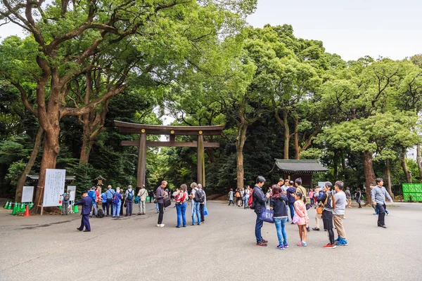Meiji shrine torii gate — Stockfoto