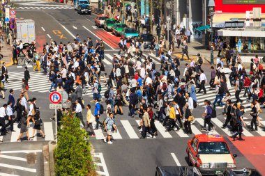 Shibuya yaya geçidi geçiş