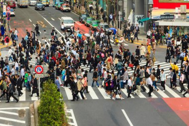 Shibuya yaya geçidi geçiş