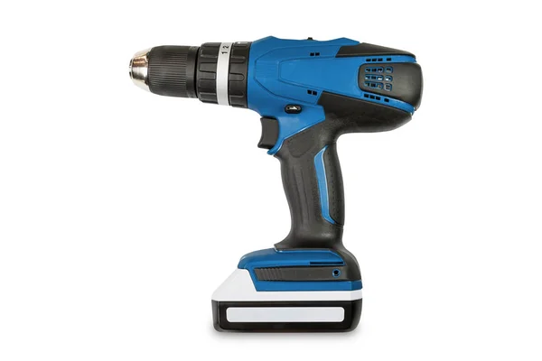 Blue color cordless combi drill — Stock Photo, Image