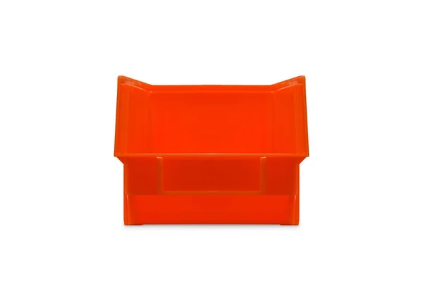 빨간 플라스틱 부품 상자 — 스톡 사진