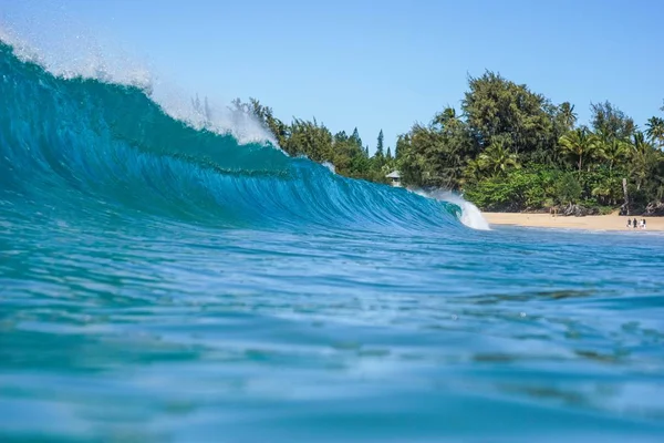 Fotos Vom Strand Der Bucht Von Hanalei — Stockfoto