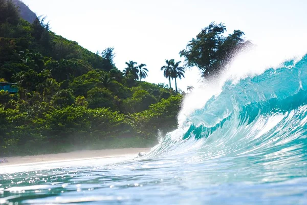 Bahía Hanalei Fotos Playa Kauai — Foto de Stock