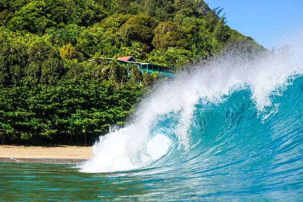 Bahía Hanalei Fotos Playa Kauai — Foto de Stock