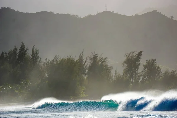 Hanalei Bay Kauai Beach Bilder Stockfoto