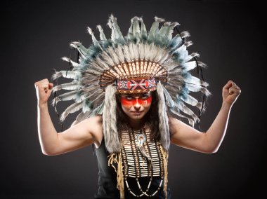 Yerli Amerikan Kızılderili Şef savaş Bonner 