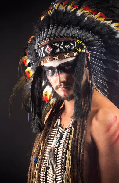 Nativo americano indiano Chefe de Guerra Bonner — Fotografia de Stock
