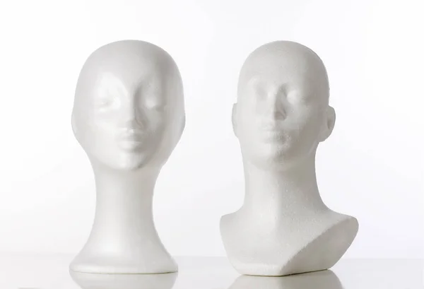 Two Mannequin Heads for Wigmaking — Stock Photo, Image