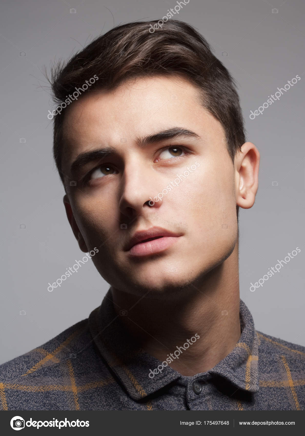 Portrait Of A Teenage Boy In Shirt Stock Photo C Courtyardpix