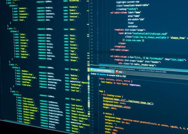 Web sitesi uygulaması için Java satırları. Yazılım geliştirme için betik dili. Vue güzergahları, java güzergahları, vue js güzergahları, işaretleme