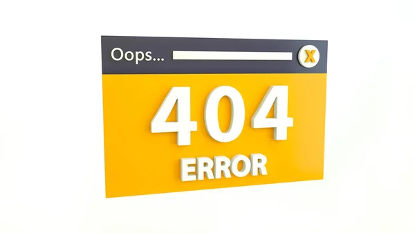 Errore 404 pagina non trovata concetto. Errore nell'aprire la pagina web. Sito web in costruzione — Foto Stock
