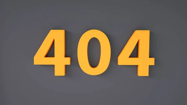 Orange http 404 Fehlerseite auf grauem Hintergrund, Template-Konzept, 3D-Illustration. 3D-Darstellung. Webseite im Aufbau. Computernetzwerkproblem — Stockfoto