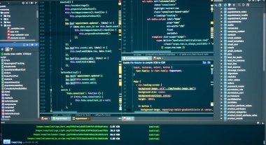 Veritabanı yapısı, kod yapısı, concole, loglar, ön uç, işaretleme, yazılım geliştirme için Javascript kaynak kodu. Programcı iş akışı