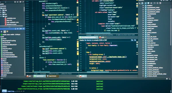 Veritabanı yapısı, kod yapısı, concole, loglar, ön uç, işaretleme, yazılım geliştirme için Javascript kaynak kodu. Programcı iş akışı