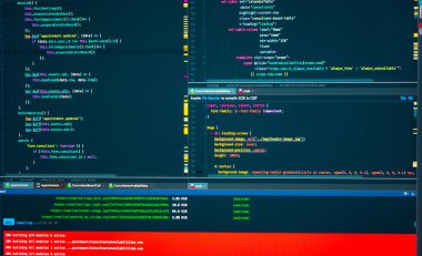 Web sitesi uygulaması için yedekleme satırları. Yazılım geliştirme için betik dili. Konsol, martup, günlük kaydı, ön uç monitörde bölünmesi