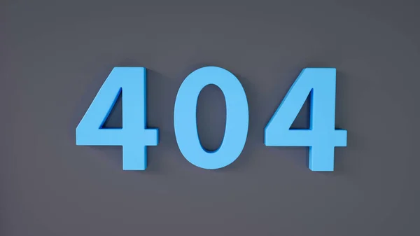 404 Webseite Fehlermeldung Zeichen. blau auf grau. Computernetzwerkproblem. Webseiten-Wartung, technisches Problem. 3D-Illustration — Stockfoto