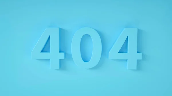 404 felsida hittade inte meddelandet. Enfärgad. Minimalism. Blå bokstäver för webbdesign och webbplatsutveckling på blå bakgrund. 3d Render. 3d Illustration Royaltyfria Stockfoton