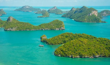 Angthong ulusal deniz parkı ve Ko Samui, Tayland birçok doğal ada