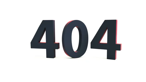 404 Webseite Fehlermeldung Zeichen isoliert auf weiß. Computernetzwerkproblem. Webseiten-Wartung, technisches Problem. 3D-Illustration — Stockfoto